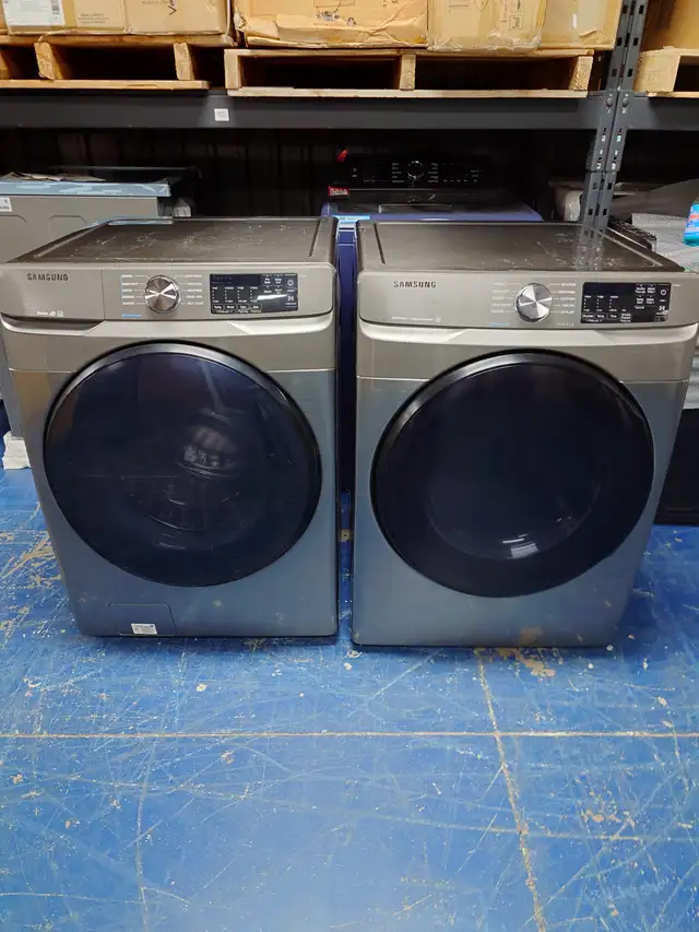 Samsung '27' Platinum Front Load Washer and Dryer Set on Sale‼️