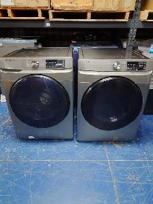 Samsung '27' Platinum Front Load Washer and Dryer Set on Sale‼️