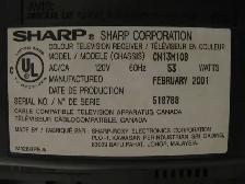 Sharp 13 inch CRT Retro Gaming Tube TV Cleaned Tested Circa 2001 - Photo 10