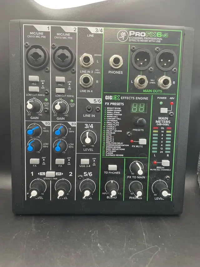 PRO FX6 V3 6 CH. USB MIXER