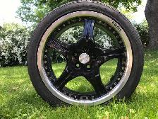 4x Momo FXL ONE "5-Spoke Star" Black Polished 17" mags (5x100mm)