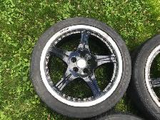 4x Momo FXL ONE "5-Spoke Star" Black Polished 17" mags (5x100mm) - Photo 5