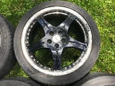 4x Momo FXL ONE "5-Spoke Star" Black Polished 17" mags (5x100mm) - Photo 6