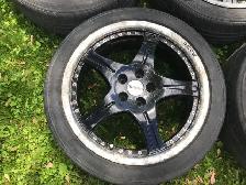 4x Momo FXL ONE "5-Spoke Star" Black Polished 17" mags (5x100mm) - Photo 7