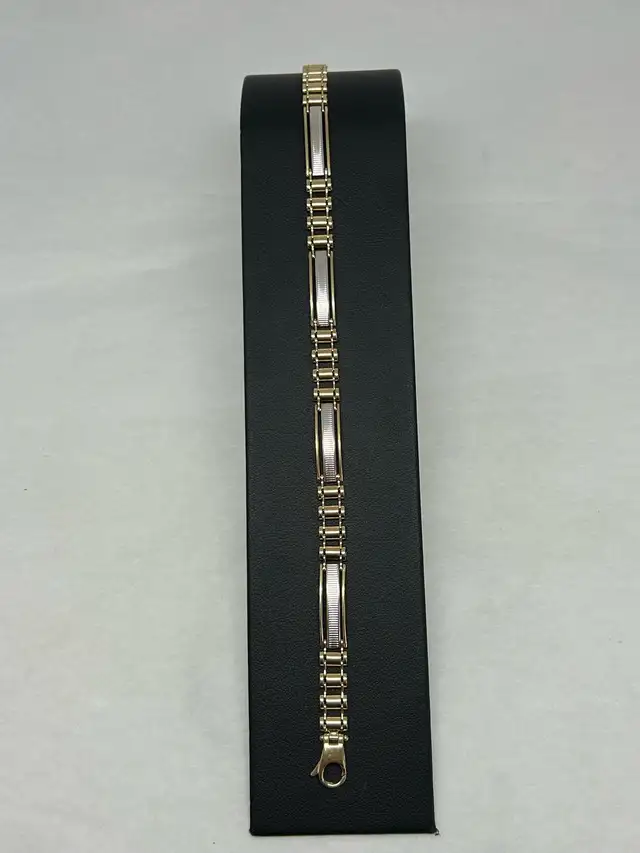 14K Two-Tone Gold Fancy Link Bracelet