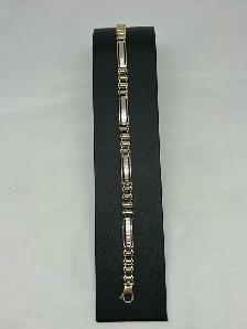 14K Two-Tone Gold Fancy Link Bracelet