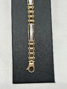 14K Two-Tone Gold Fancy Link Bracelet - Photo 2