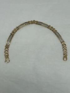14K Two-Tone Gold Fancy Link Bracelet - Photo 5