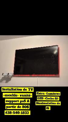 installation tv