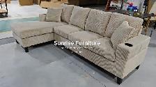 Corduroy Sectional Sofa - Photo 2