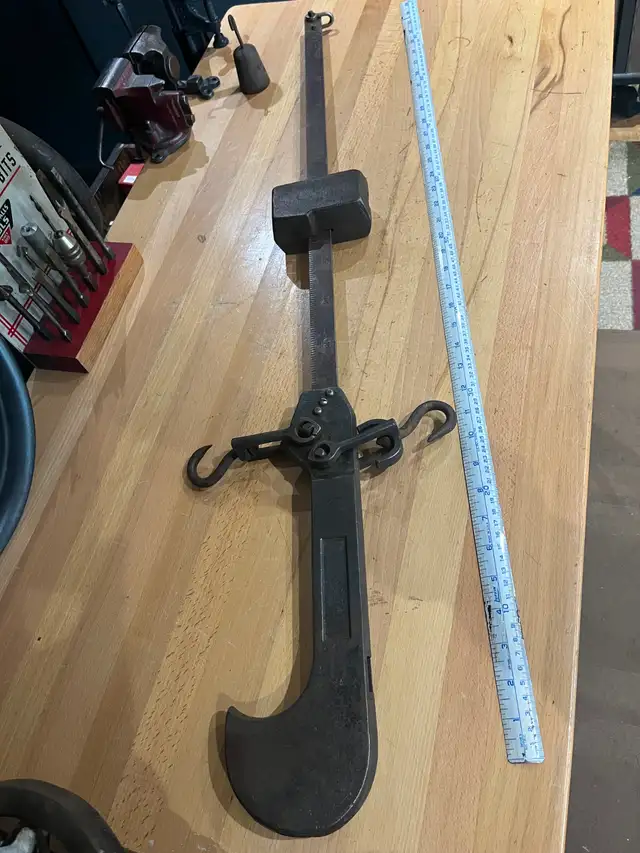 Antique Made in Canada, balance beam scale, 40 inches long
