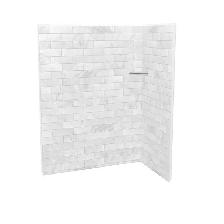 MAAX Utile 60" Walk-In Shower Kit, Black Glass Door – BOXED NEW - Photo 6