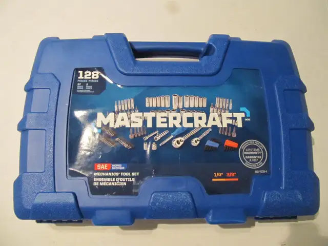Mastercraft 128-Piece Mechanics Tool Set Slightly Used Like New