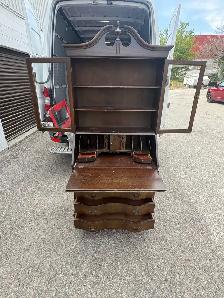 Free delivery antique Maddox Table Secretary Desk with Hutch - Photo 10