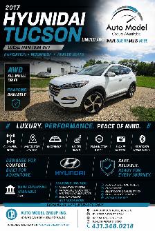 2017 Hyundai Tucson Limited AWD /NAV/MOONROOF/HEATED SEATS/