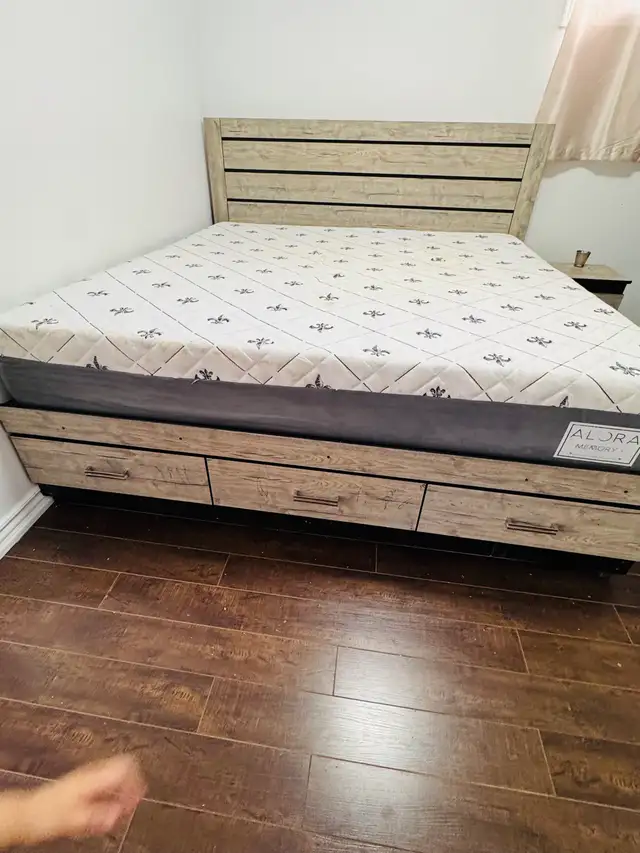 King Bed Set with Storage and Alora Mattress