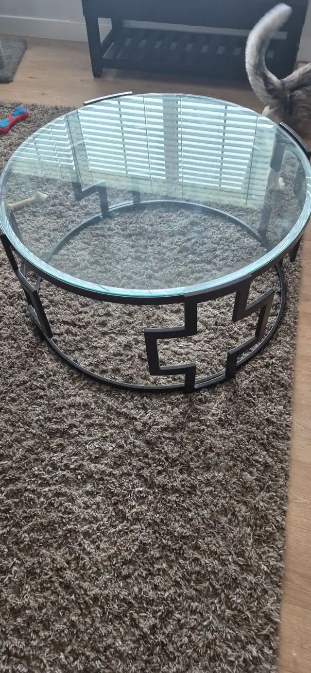 Glass coffee table