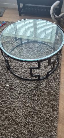 Glass coffee table