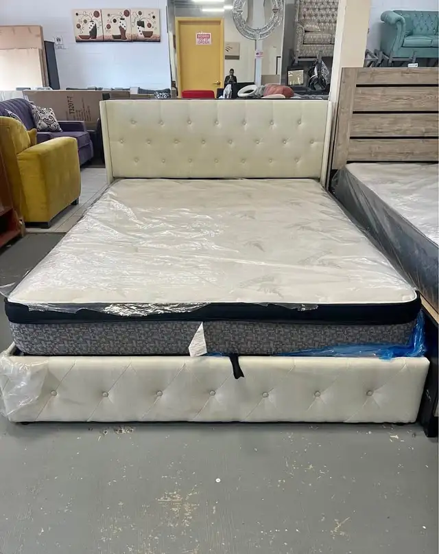 Brand New Premium Quality Bed frame and Mattresses.