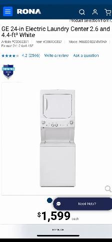 NEW 24" GE Washer & Electric Dryer Stacker (Apartment Size) - Photo 10