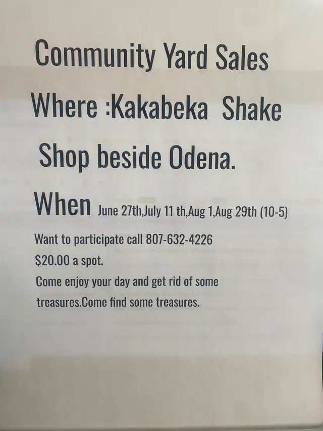 Community yard sale