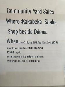 Community yard sale
