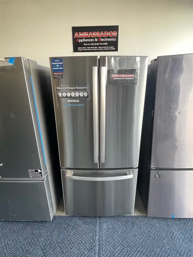 NEW 33" GE Counter Depth Fridge -Water & Ice Dispenser Stainless