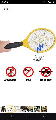 ZAP IT! Bug Zapper Racket RECHARGEABLE