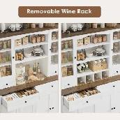 Brand New 70.9" Kitchen Panty Cabinet w. Wine Rack $260 - Photo 3