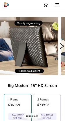 Brand New  15-inch Nixplay Smart Photo Frame (Black) - Photo 2