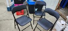 Good condition Black folding chairs for sale!