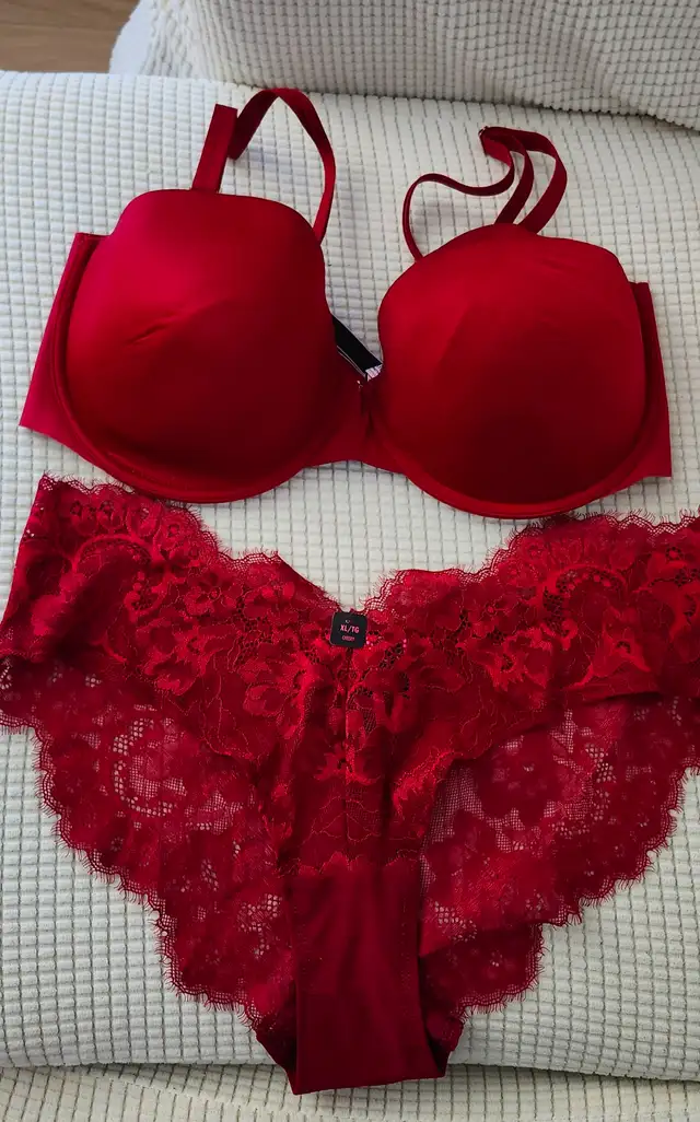 Brand NEW La Senza and Victoria Secret 38DD bra and XL panty