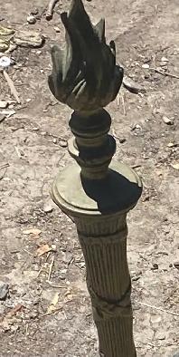 Vintage Brass Andirons   / fireplace dogs, - Photo 3