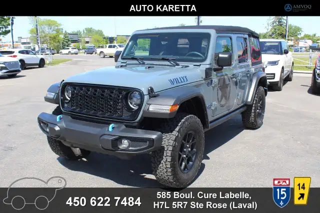 2024 Jeep Wrangler 4xe WILLYS 4XE PLUG-IN HYBRID TOIT SOUPLE CRU