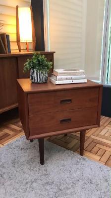 Mid century. TEAK TECK. Table d'appoint table de nuit pour faute - Photo 3