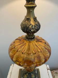 Belle lampe antique jaune - Photo 2