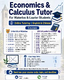 Economics & Calculus Tutor for Waterloo / Laurier Students - Photo 2