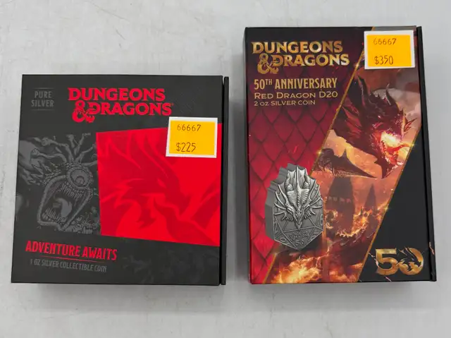 Collectable Fine Silver Dungeons & Dragons Coin 2 Available