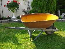 solid steal wheelbarrow no holes