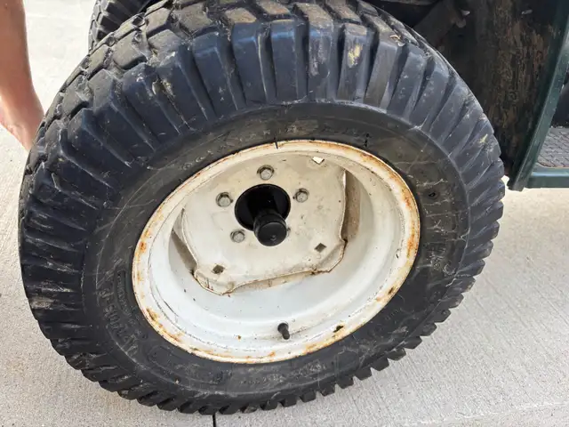 Large rear riding lawnmower tires