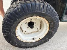 Large rear riding lawnmower tires