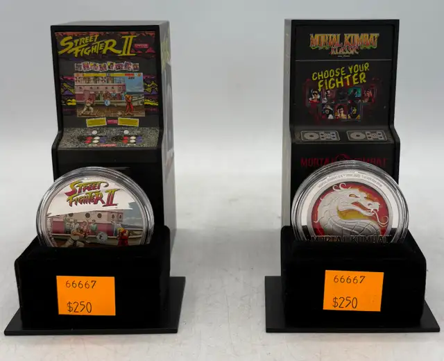 999 Fine Silver Vintage Video Game Coins with Arcade Cabinet Box