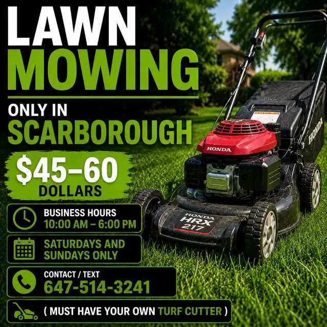 Lawn Mowing Service - Scarborough only