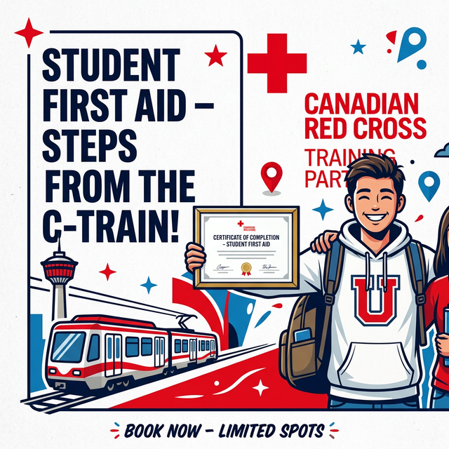 Students: Get Red Cross Certified Steps from the C-Train! ☀️