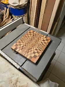 Cutting board - 3D optical illusion, charcuterie board