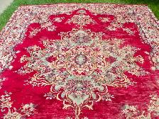 PAST and PRESENT ANTIQUES - VINTAGE WOOL CARPET - 8' 9' X 10' 2' - Photo 2
