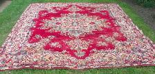 PAST and PRESENT ANTIQUES - VINTAGE WOOL CARPET - 8' 9' X 10' 2' - Photo 6
