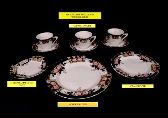 THOS. HUGHES AND SON LTD.   WNDSOR DERBY English Ironstone