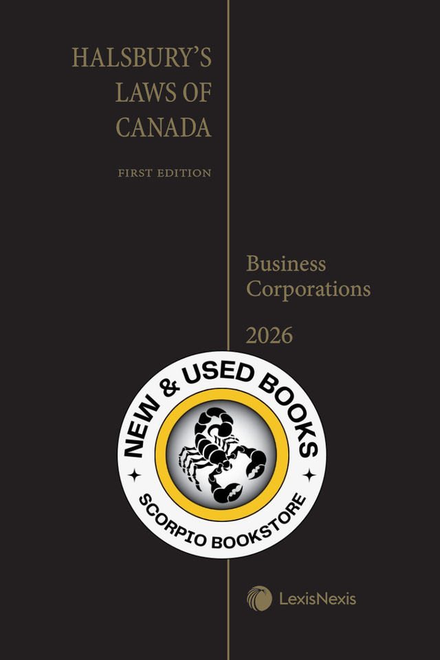 Halsbury's Laws of Canada 1st Edition Coombs 9780433539292
