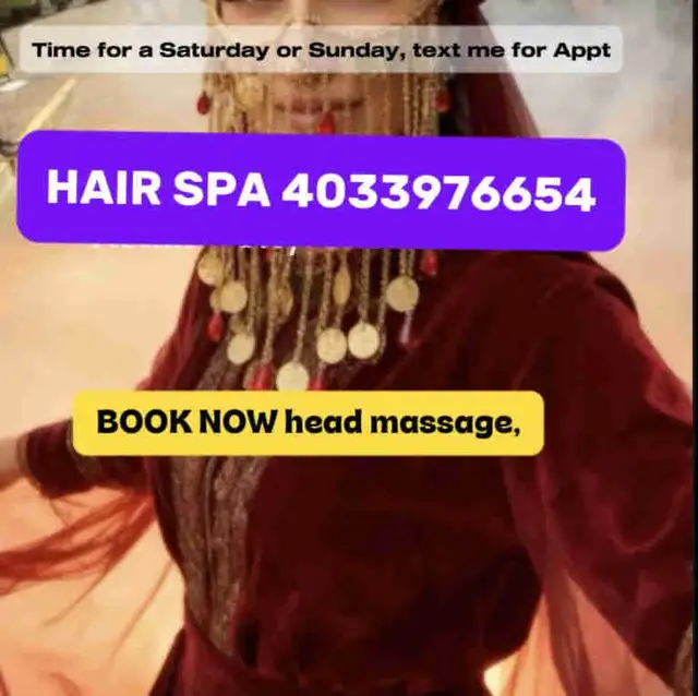 hair treatment or hair massage